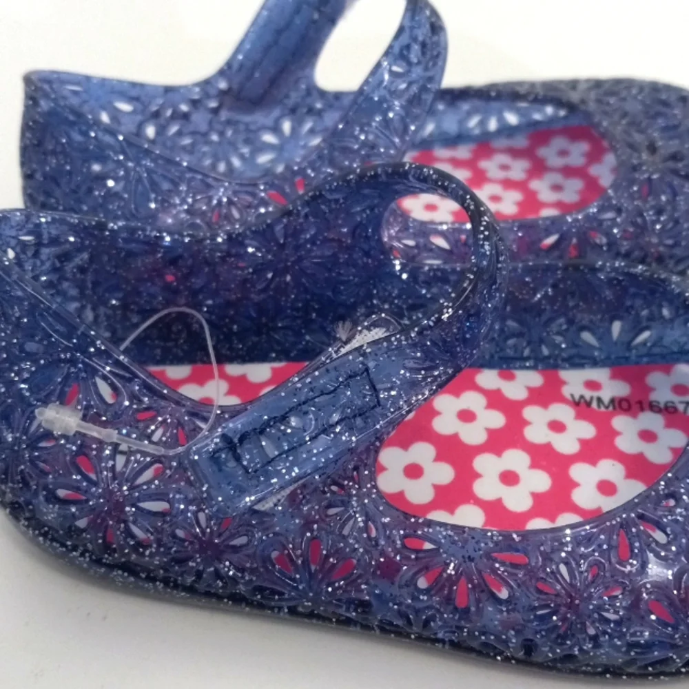 GIRLS NAVY GLITTER SHOES